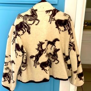 Gorgeous wool horse sweater/coat.